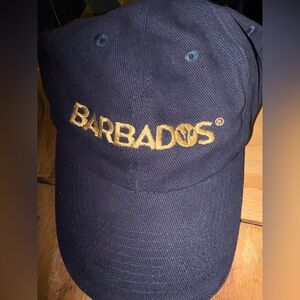 Barbados Navy Cap with Gold Embroidery